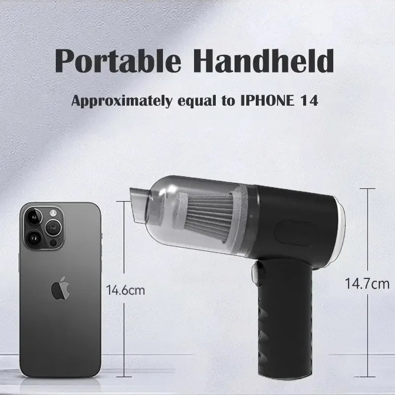 Cordless Car Vacuum Cleaner 9000Pa – USB Rechargeable