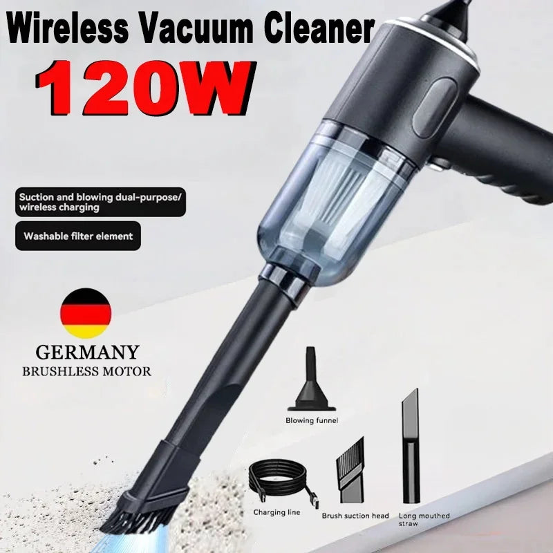 Cordless Car Vacuum Cleaner 9000Pa – USB Rechargeable